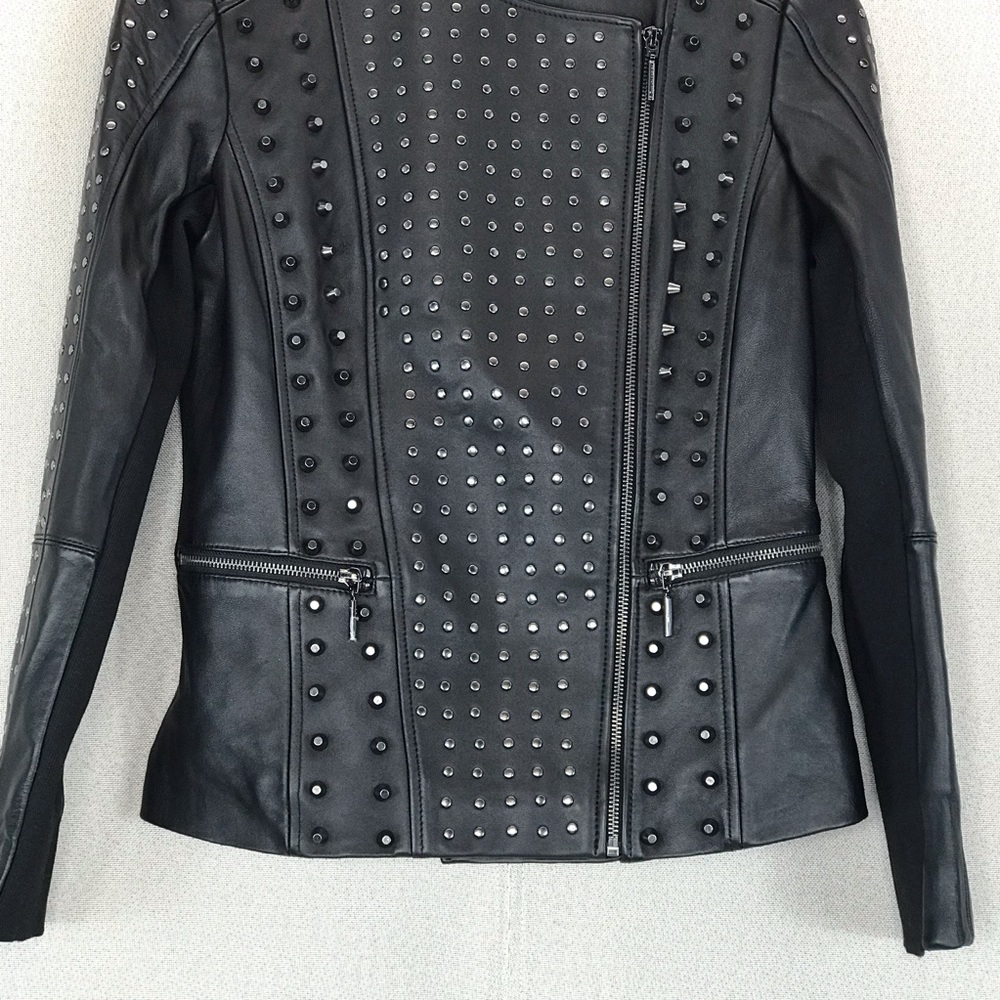 NWOT H by Halson studded moto leather jacket - Picture 7 of 8